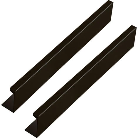 Lot de 2 poignées tiroir noires, meuble dissimulées, en alliage (1/5)