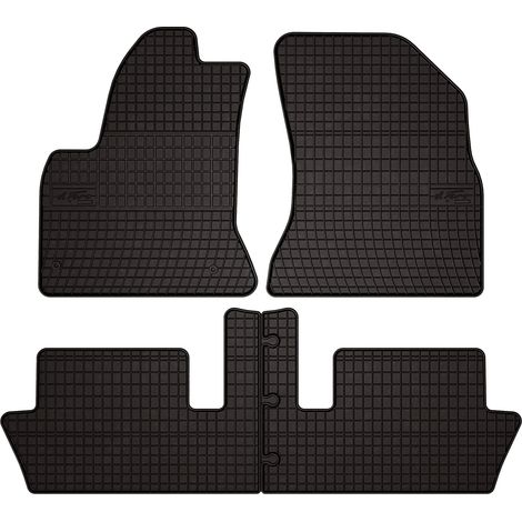Tappetini in gomma per auto per: Citroen C4 Picasso I monovolume (2006-2013) - neri, su misura (1/5)