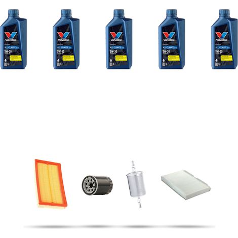 Kit tagliando 4 FILTRI e 5L OLIO compatibile con Ford Transit Connect 1.8 16V 85kw dal 2002 al 2013 (1/5)