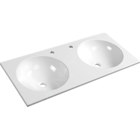Sapho Juno - Lavabo double 1015x150x460 mm, blanc JU100 (1/3)