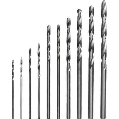 10-teiliges Holz- und Metallbohrer-Set 0,8-3,0 mm Spiralbohrer für Modellbau und Holzbearbeitung Präzisionsbohrwerkzeuge für Modelle und Heimwerkerprojekte (1/5)