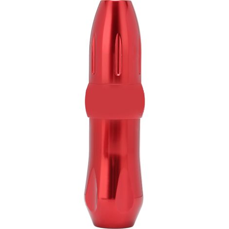 Machine à tatouer motorisée, portable, en alliage d'aluminium, stylo à tatouer liner et shader réglable (interface RCA), rouge. (1/5)