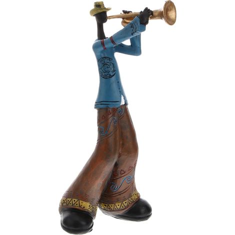 Figurine en Résine de Groupe Musical Européenne Ornement Décoratif pour Bureau et Intérieur Sculpture Artisanale Taille Petite Statue de Musicien pour Décoration Maison (1/5)