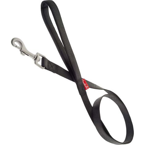 Guinzaglio in nylon con imbottitura in neoprene e moschettone in acciaio per cani: 2 x 120 cm - rosso