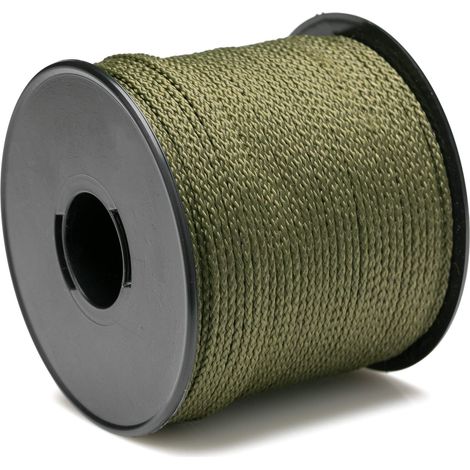 Flandria 411 K Bobina Drizza in polipropilene intrecciato, diametro 2 mm, ± 100 m, cachi (1/3)