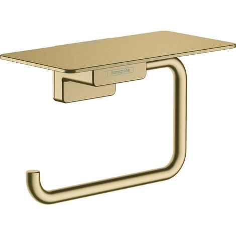 Hansgrohe AddStoris - Portarrollos con estante, bronce cepillado 41772140 (1/2)