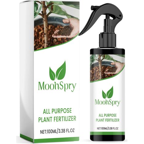 MOONSPRY Pflanzenwachstumsspray – Konzentriertes Düngespray für Blumen, Sukkulenten, Grünpflanzen, Rasen und Blattpflanzen (1/5)