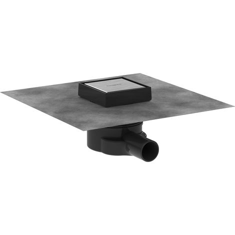 Siphon de douche 10 x 10 cm à carreler, Siphon de sol carrelable, Acier inoxydable brossé, 56247800 (1/5)