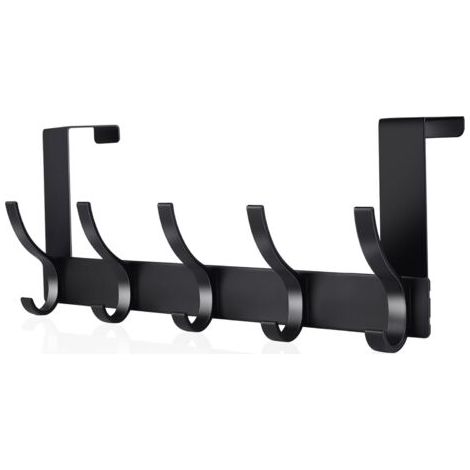 BUNTHAUS Crochets de porte, crochets de suspension en acier inoxydable (noir) (1/4)