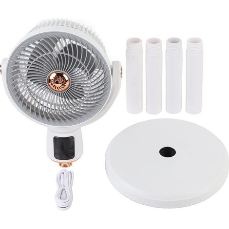 Ventilateur sur pied oscillant à forte circulation d'air, réglable, avec minuterie et télécommande, pour chambre ou salon. (1/5)