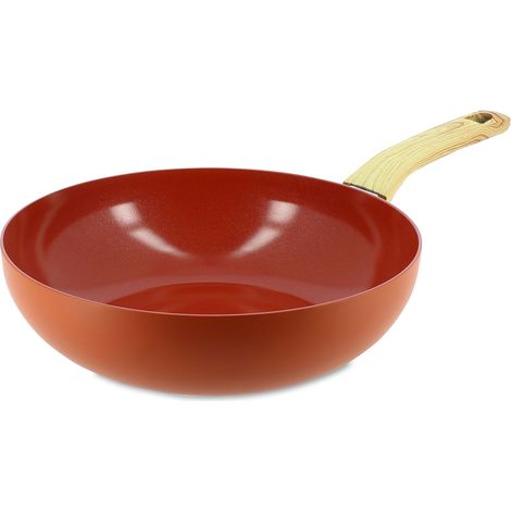 Wok 28cm en aluminium recyclé, COLORAMA (1/3)