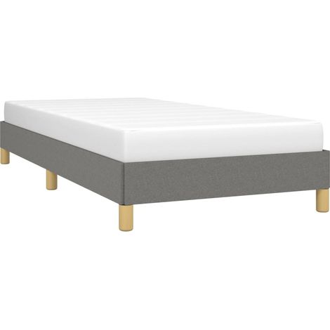 Bed Frame without Mattress Dark Grey 90x190 cm Single Single Fabric vidaXL
