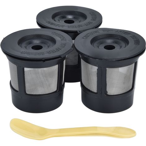 Filtre à café avec cuillère intégrée, compatible avec les capsules de café et les machines à café. (1/5)
