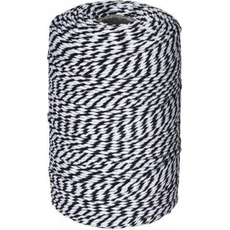 Ficelle noire et blanche, ficelle de boulanger en coton ficelle de cordon de coton pour les vacances (1/4)