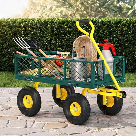 Chariot de jardin verde en acciaio Gomma 104 x 54 x 51 cm (1/5)