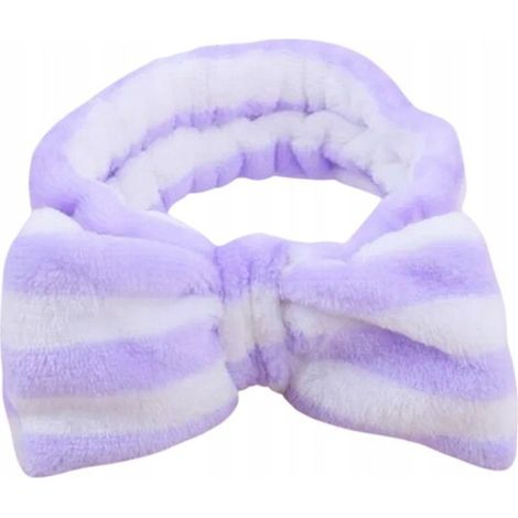 Diadema cosmética con lazo, morada y blanca OPK18FIO