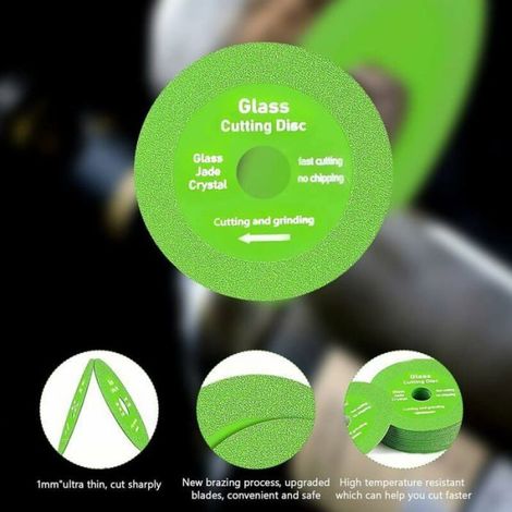 Disque de Coupe de Verre, 2 Pièces Glass Cutting Disc Disque à Tronçonner Le Verre Meule à Lame de Scie Mince Angle Grinder Cutt (1/5)