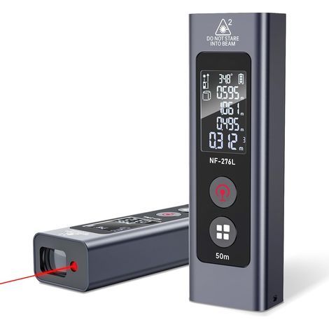 Outil de mesure Laser 50M/165Ft, mètre de Distance Laser numérique avec Rechargeable Type-C, commutation d’unité M/in/Ft, écran LCD rétroéclairé, Distance de mesure/pythagore/surface /Volume (1/5)