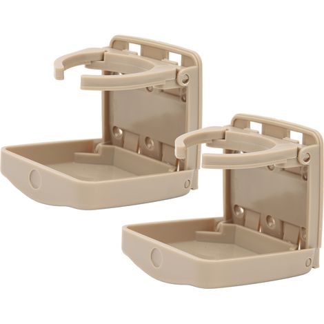 2 porte-gobelets pliables pour voiture, porte-gobelets de portière de véhicule avec vis pour bateau, SUV, fourgonnette, beige (HF-PAB) (1/5)