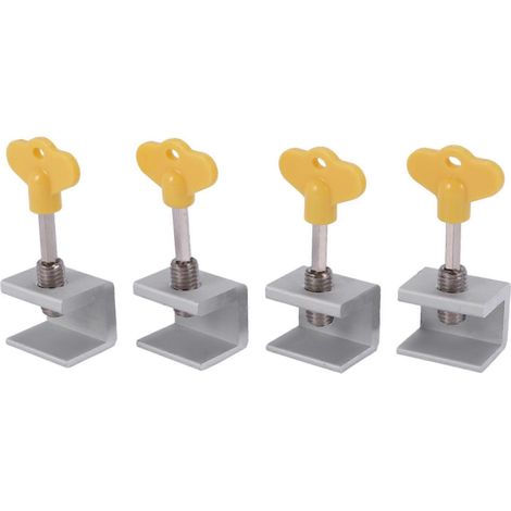4 jeux de verrous de sécurité pour fenêtres, avec clés en aluminium et plastique. (1/5)