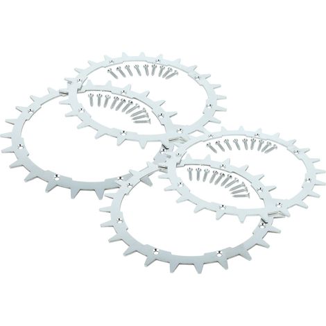 vhbw 4x Crampon compatible avec McCulloch ROB R1000, R800, R600 robot tondeuse - acier inox, 24 dents (1/4)