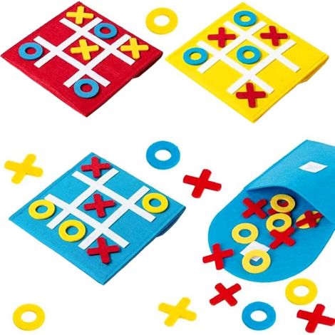 3 Pcs Mini Jeux de société Tic Tac Toe pour Enfants Cadeaux de Fin d'année Cadeaux de Classe pour étudiants (1/5)