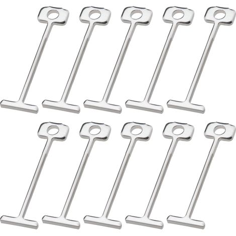 200pcs T-Pins Aiguilles en Acier Remplaçables Système de Nivellement des Carreaux 1.5mm Nivellement des Carreaux Sols Murs Outil de Construction Bâtiments (1/5)