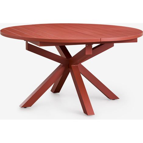 SKLUM Ausziehbarer Gartentisch 145-200x145 cm aus Barces Aluminium Rote Dachziegel