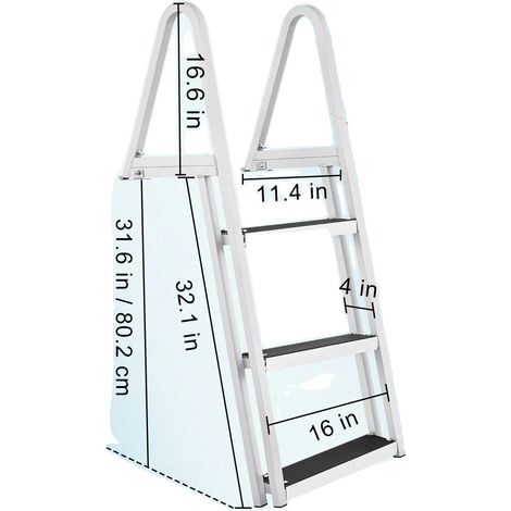 Échelle de quai, Pédales antidérapantes, Design ergonomique, 3 Étapes 350 Lbs (1/2)