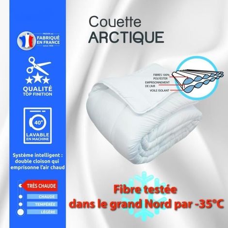 Couette - Arctique - 200 x 200 cm - Pour lit 90 x 190 cm à 120 x 190 cm - Chaude - Synthétique