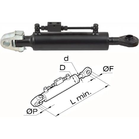 Braccio 3 punto idraulico Cermag trattori SAME lunghezza 430-680 mm - 50660 (1/2)