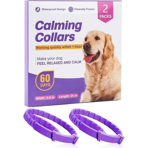 2 Pièces Collier Calmant pour Chien Collier Apaisant 63 x 1.5CM (1/5)