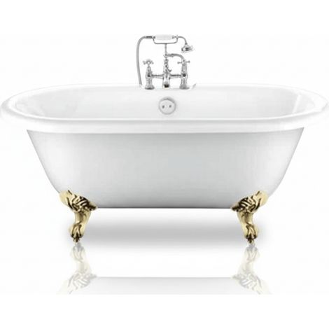 Freistehende Badewanne CHELSEA Adlerfüße GOLD 170