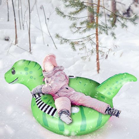 Traîneaux gonflables à Tube de neige épais avec poignées, jouets d'hiver pour enfants et adultes (1/5)