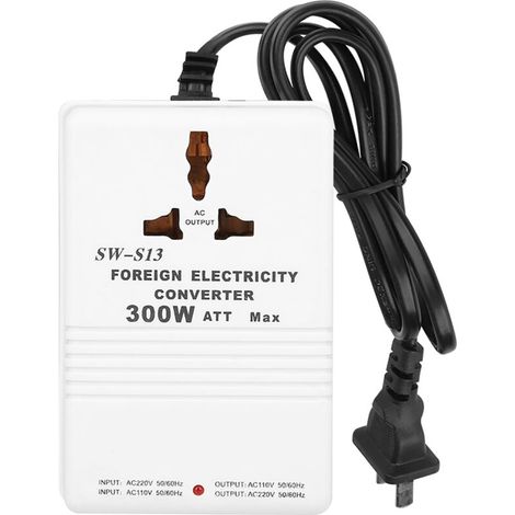 SW-S13 300W Convertidor de voltaje de 220 a 110V y de 220V a 110V Transformador convertidor de alto y bajo voltaje.