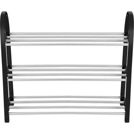 Hongzer Range-Chaussures, étagère à Chaussures Debout en Plastique + métal en métal Bricolage étagère de Rangement pour la Maison Organisateur(3 Niveaux) (1/5)