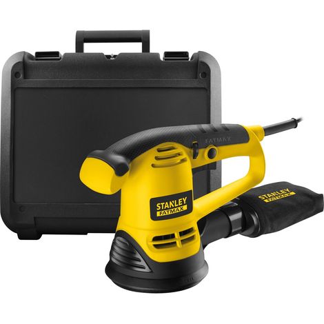 Stanley Fatmax – Ponceuse excentrique 480W – Plateau 125mm – Vitesse variable 4000-12000 tr/min – Mécanisme étanche à la poussière - FME440K-QS