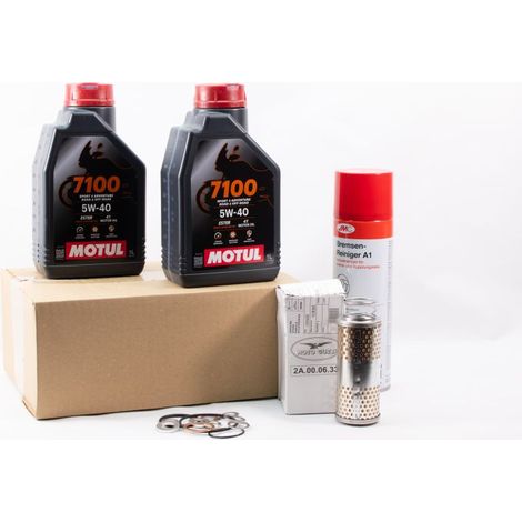 Kit Entretien Vidange Standard pour MOTO GUZZI BREVA 750 de 2003 à 2013 - MOTUL 7100 5w40 2L