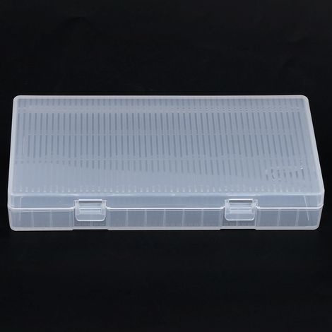 Étui de rangement portable transparent en polypropylène avec crochet pour batterie 18650 (1/5)