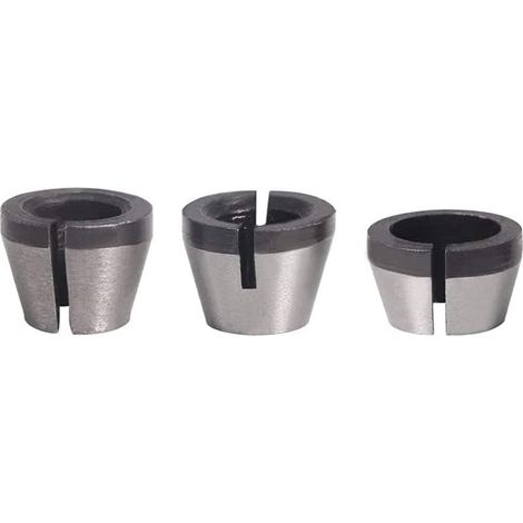 Lot de 3 pinces de serrage pour meuleuse droite, fraise Chuck Collet, adaptateur de fraiseuse, routeur, pince de serrage pour meuleuse droite, machine à graver – 6 mm 6,35 mm 8 mm. (1/5)