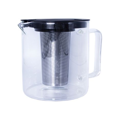 Glaskrug mit Sieb, Edelstahl, 1300 ml (1/5)