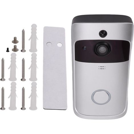 Visiophone intelligent sans fil WiFi, sonnette à Vision nocturne infrarouge, détection de mouvement à 2 voies pour la sécurité de la maison (1/5)