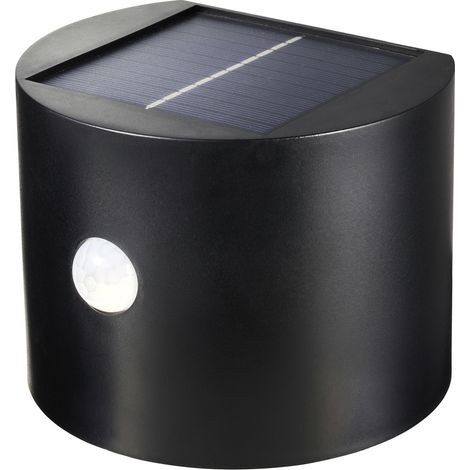 Sygonix SY-5770788 Solar-Außenwandleuchte mit Bewegungsmelder LED Schwarz (1/4)