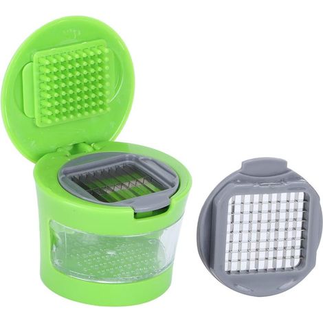 Presse-Ail - En Acier Inoxydable Et Plastique Durables - Pour Ail Oignon Gingembre - 2 Lames Interchangeables - 1 Pièce (1/5)