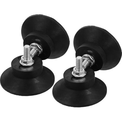 4 supports en caoutchouc filetés M6, antidérapants et amortisseurs (1/5)