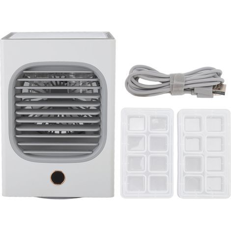 Portable cooling desk fan with built-in battery, 180 ml, quiet and 120° oscillating (1/5)