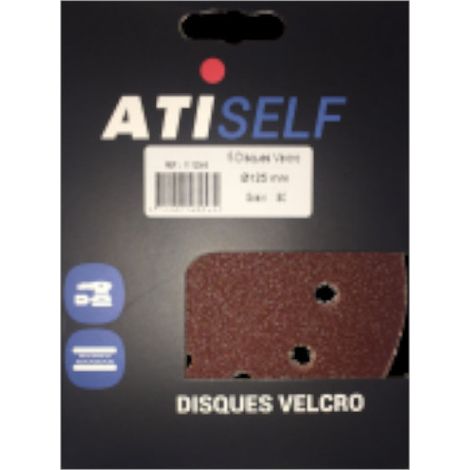 Disco de lijado ATI 11123 125 mm 6 agujeros velcro