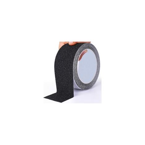Bande Antidérapante Extérieur, 5cm10m, Ruban Antidérapant Adhésif pour Escalier, Bande Sécurité Antidérapant, Ruban de Traction Antidérapant, pour la Sécurité au Travail et la Vie, Noir (1/4)