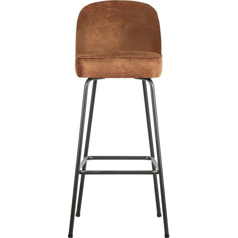 Chaise de bar 50x55x103 cm en aspect cuir camel - SANDER (1/4)