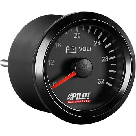 Black Analogue Gauge Series, Voltimetro - Ø 2” (52 mm)